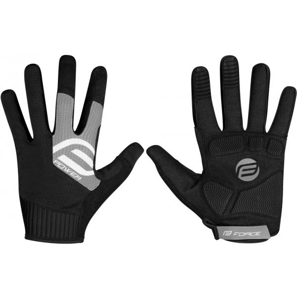 rukavice FORCE MTB POWER černo-šedé XXL