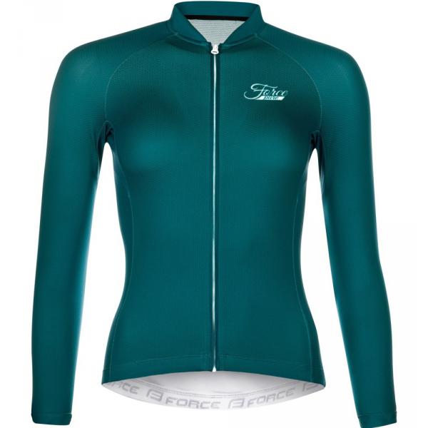 dres FORCE PURE LADY dlouhý rukáv petrolejový XS