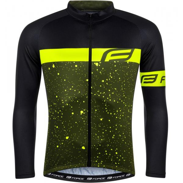 dres FORCE SPRAY dlouhý rukáv, army-fluo M