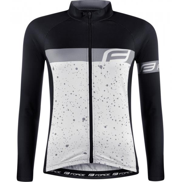 dres FORCE SPRAY dlouhý rukáv LADY, bílo-černý XS