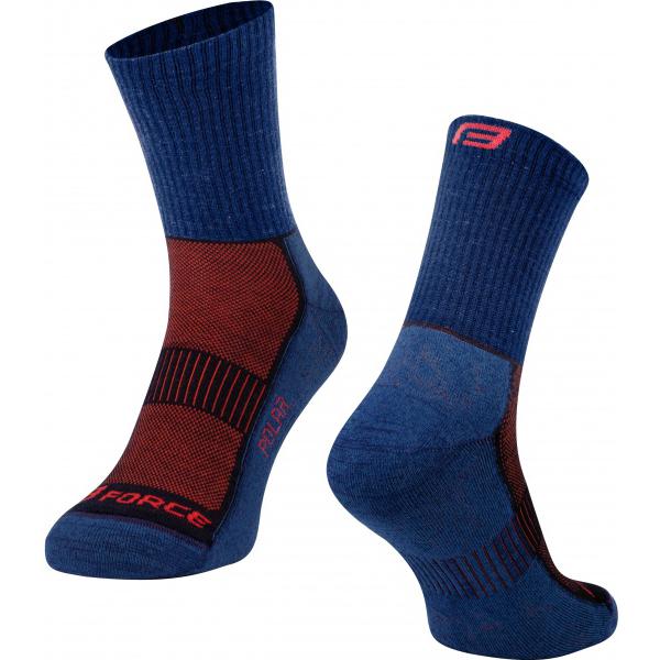 ponožky FORCE POLAR modré L-XL/42-47