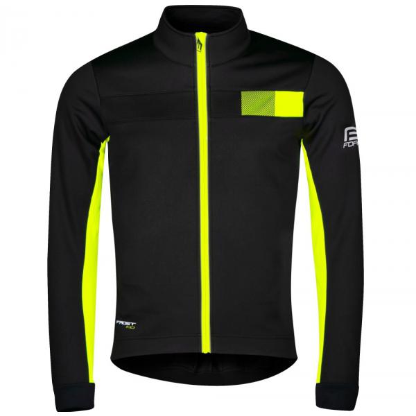 bunda FORCE FROST KID softshell černo-fluo 128-140