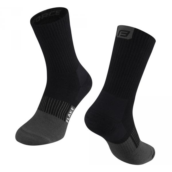 ponožky FORCE FLAKE černo-šedé L-XL/42-47