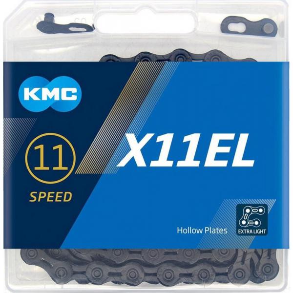 řetěz KMC X11.EL Black Tech se spojkou 126čl. krabička