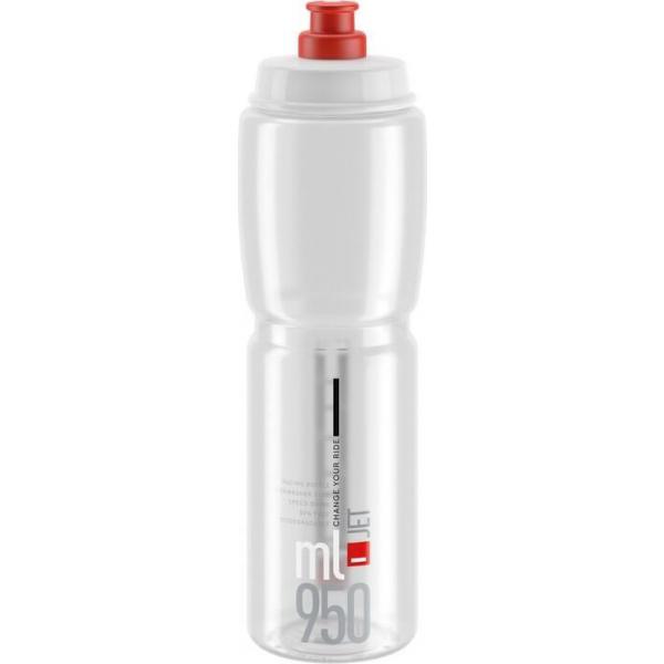 láhev Elite JET 950ml čirá/červené logo
