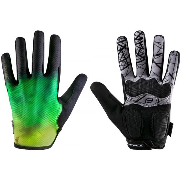 rukavice FORCE MTB CORE fluo-zelené XL