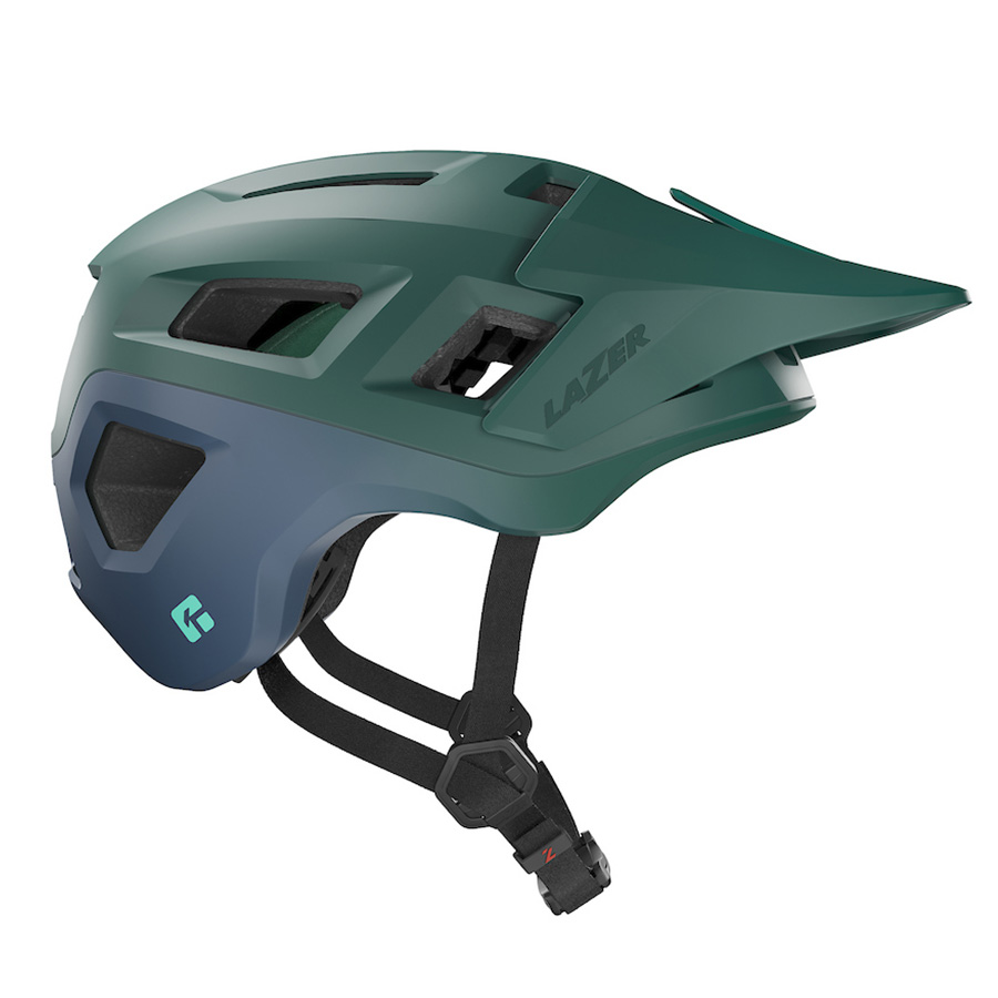 LAZER MTB přilba COYOTE KinetiCore, zelená/modrá mat, L/58-61 cm