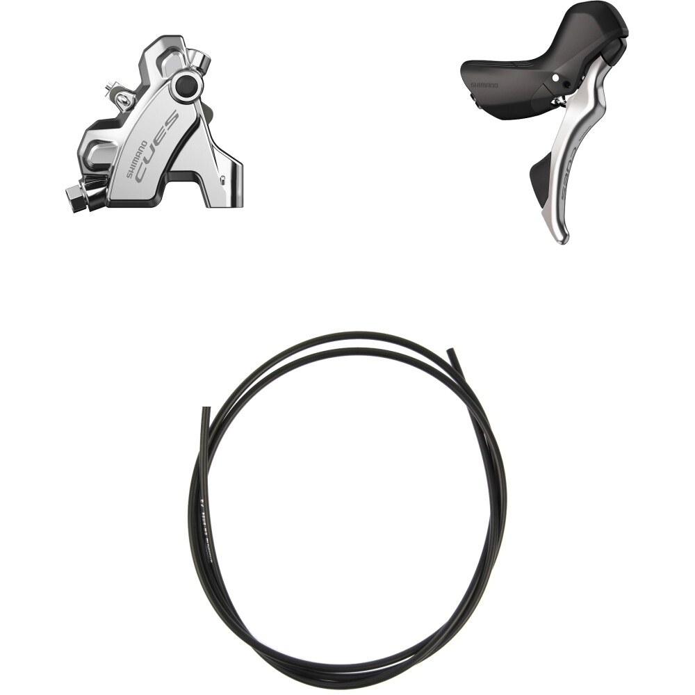 SHIMANO kot brzd-set CUES BR-U6030+ST-U6030 zad/pravá J-kit (ST) polymer BH59/170cm stříbrná pro 25