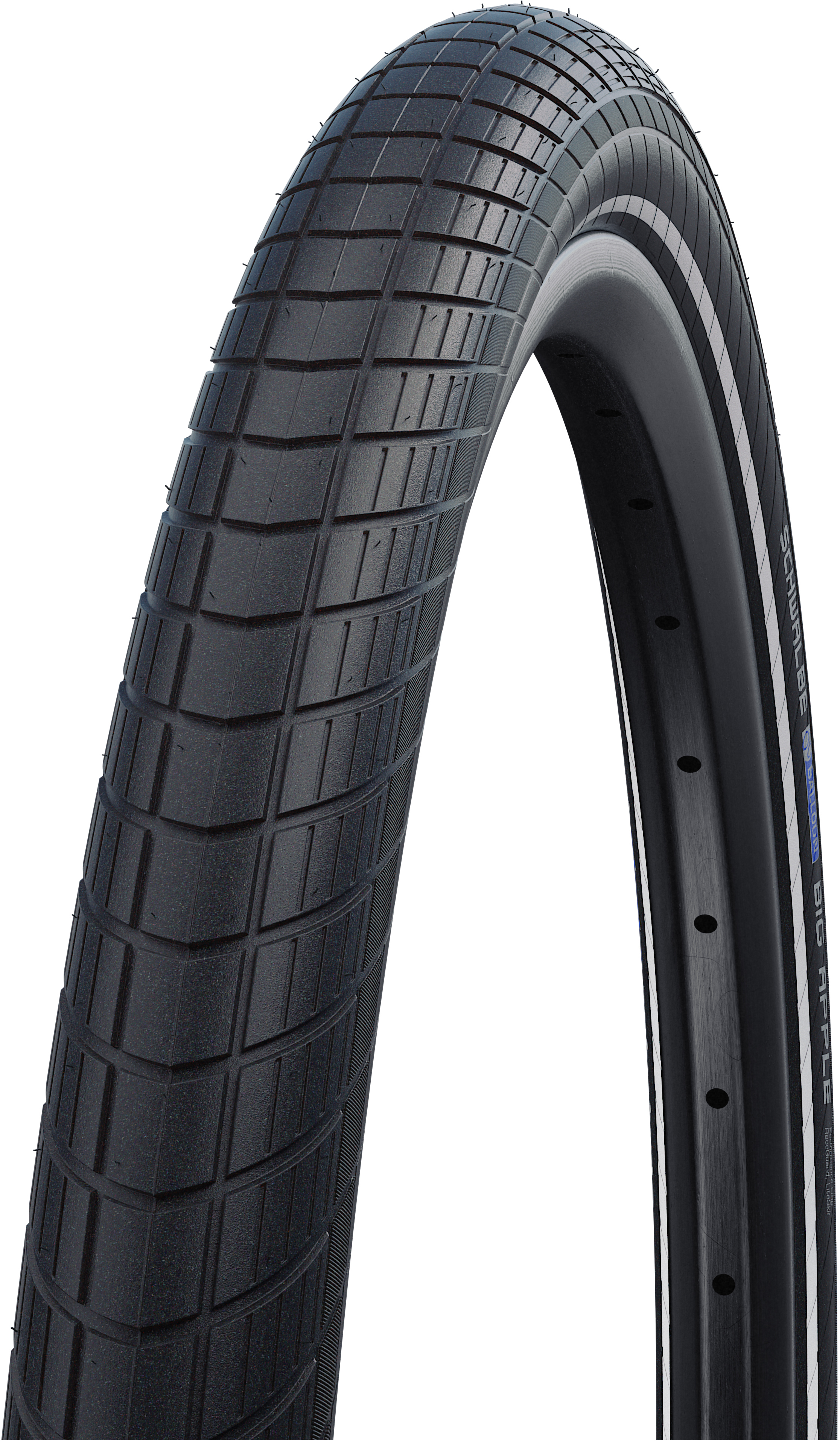 SCHWALBE plášť BIG APPLE,60-622,28x2.35,RaceGuard,E-25,Tube,drát,890g,černá/reflex