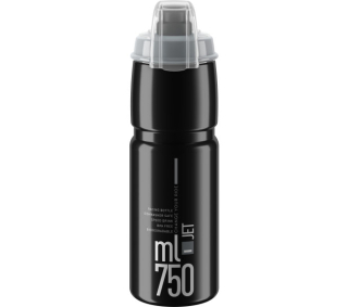 ELITE láhev JET PLUS 22' černá/šedé logo, 750 ml