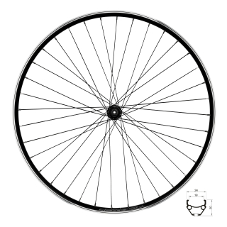 kolo přední FORCE CLASSIC 622x19 "V" HBTX500 36d