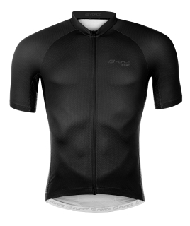 dres FORCE PURE kr. rukáv, černý XS