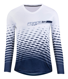 dres F MTB ANGLE LADY dlouhý rukáv, bílo-modrý XL