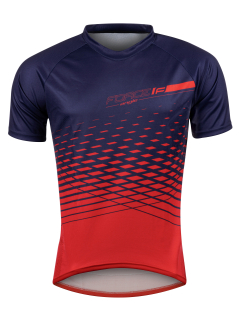 dres FORCE MTB ANGLE kr. rukáv, modro-červený XS