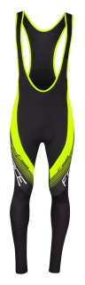 kalhoty FORCE F58 se šráky a vložkou,černo-fluo