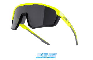 brýle FORCE APEX, fluo-černé,černé kontrastní sklo