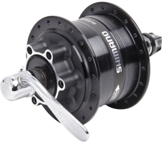 SHIMANO dynamo nába DH-3D32-NT 6V, 3,0W pro kot brzdu 6 šroubů na nýt 36 děr černá bal