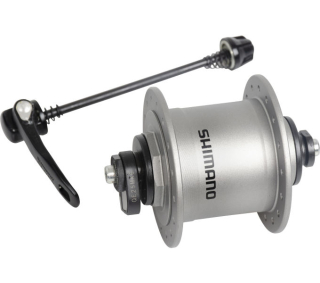 SHIMANO dynamo nába ALIVIO DH-T4000-1N 1,5 W pro ráfkovou brzdu, 32 děr, (rychloupínák), stříbrná ba