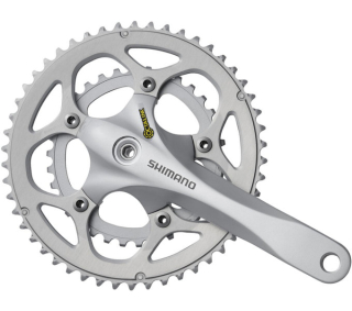 SHIMANO kliky SORA FC-R345 oktalink 2x9 170 mm 50x34z bez krytu stříbrné