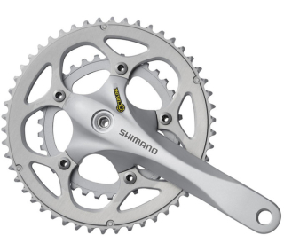 SHIMANO kliky SORA FC-R345 oktalink 2x9 175 mm 50x34z bez krytu stříbrné