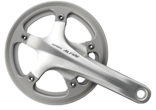 SHIMANO kliky ALFINE FC-S501 integr.klika 1x8 170 mm 45z stříbrné +BB misky + double kryt bal