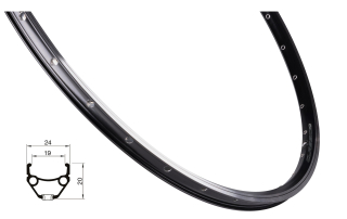 ráfek FORCE CLASSIC 622x19 36děr, černý
