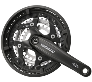 SHIMANO kliky DEORE FC-T521 oktalink 3x10 175 mm 48x36x26z s krytem černé