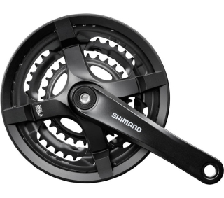 SHIMANO kliky TOURNEY FC-TY501 4hran 3x6/7/8 175 mm 48x38x28z s krytem černé