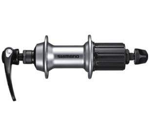 SHIMANO nába zadní TIAGRA FH-RS400 pro ráfkovou brzdu 10/11 rychl 36 děr 163 mm stříbrná