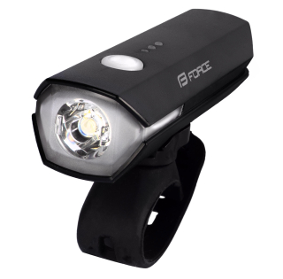 světlo přední FORCE FLUX 550LM USB, černé