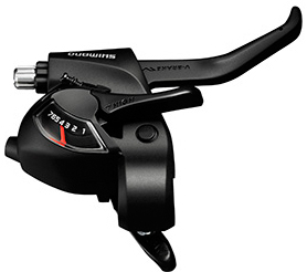 SHIMANO řad/brzd. páka TOURNEY ST-EF41 MTB/trek pro V-brzdy pravá 6 rychl 2 prstá černá