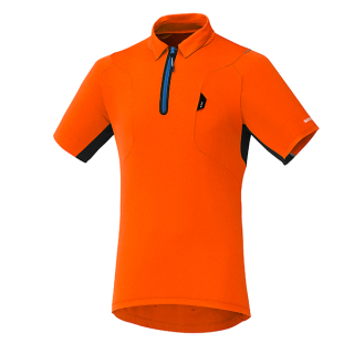 SHIMANO dres polo, amber oranžová, L