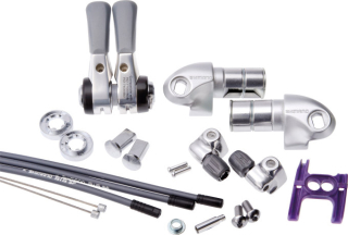 SHIMANO řad páčka DURA-ACE SL-BS77 pár 2/3 rychl x 9 rychl BAR END typ HITECH šedá