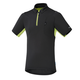 SHIMANO dres polo, černá, M