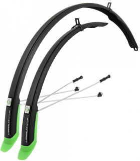 blatníky 28" Simpla UBIQUIT 45 LONG černo-zelený set