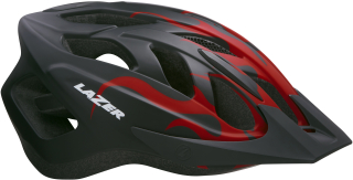 LAZER přilba J1 CE-CPSC/ Matná červené plameny + net + led
