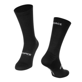 ponožky FORCE VERDONE, černé L-XL / 43 -47