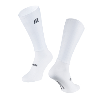 ponožky FORCE HIPPER, bílé L-XL / 43 -47