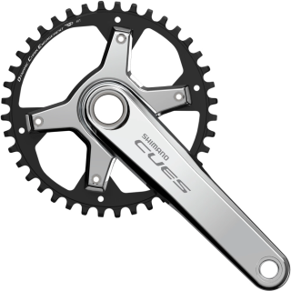 SHIMANO kliky CUES FC-U6030-1 2pcs FC ( Integrated BB Axle ) 1x9/10/11 175 mm 40z stříbrná bez krytu