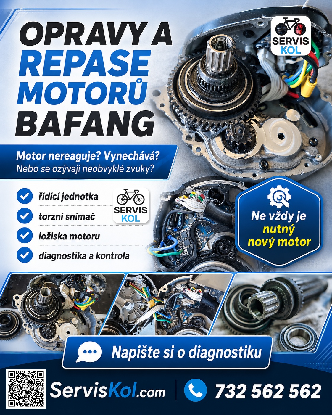 Opravy motoru Bafang
