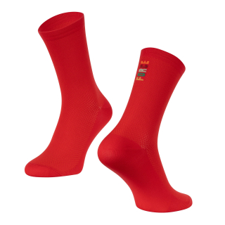 ponožky FORCE COLOUR dlouhé, červené L-XL/42-46